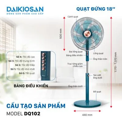 Quạt đứng Daikiosan DQ102