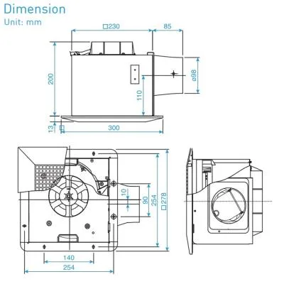 Quạt hút âm trần Panasonic FV-24CUR2