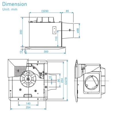Quạt hút âm trần Panasonic FV-24CURV2
