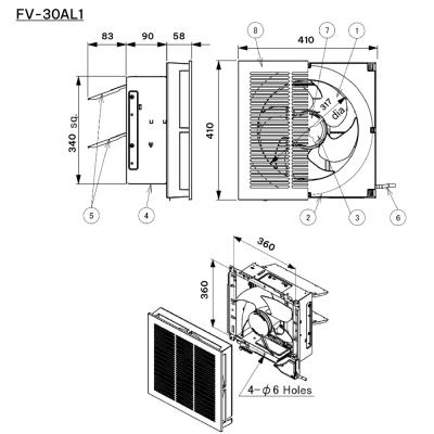 Quạt hút gắn tường 1 chiều Panasonic FV-30AL1