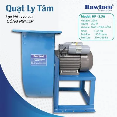 Quạt hút khói bếp ly tâm Ha.winco HF 2.5A 750W