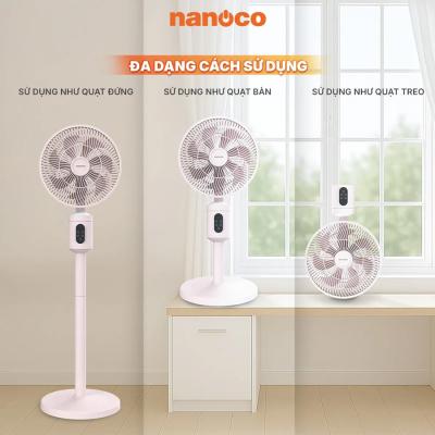 Quạt sạc Nanoco cảm ứng remote NRF9025