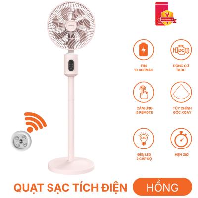 Quạt sạc Nanoco cảm ứng remote NRF9025