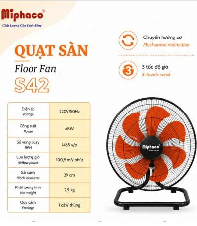 Quạt sàn Miphaco S42 68W