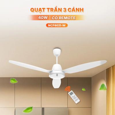 Quạt trần 3 cánh Nanoco NCF6031-W