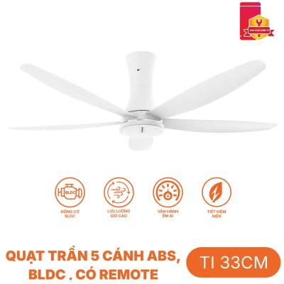 Quạt trần 5 cánh Nanoco động cơ BLDC NCF6051-W