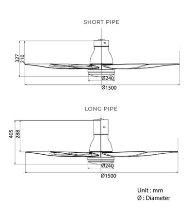 Quạt trần KDK U60FW