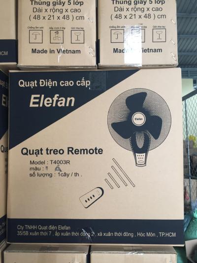 Quạt treo tường có remote Elefan T4003R