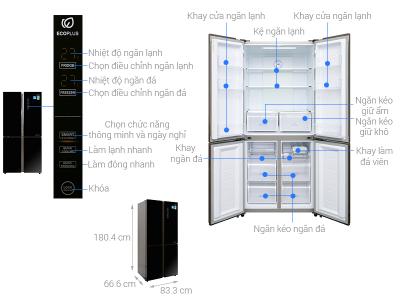 Tủ lạnh Aqua 456 lít AQR-IG525AM
