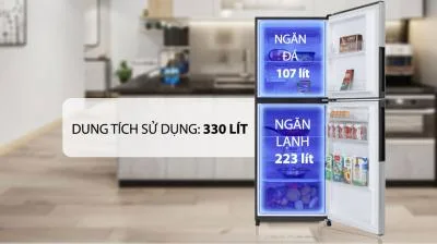 Tủ lạnh Sharp Inverter 330 lít SJ-XP352AE-DS