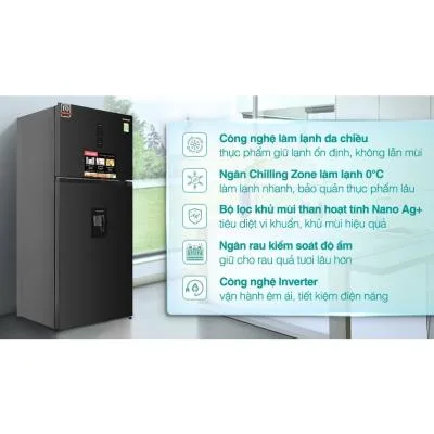 Tủ Lạnh Sharp Inverter 417 Lít SJ-X417WD-DG