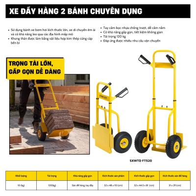 Xe đẩy hàng 2 bánh Stanley FT520