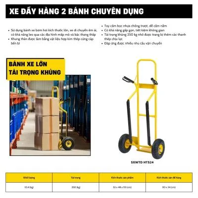 Xe đẩy hàng 2 bánh Stanley HT524