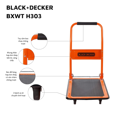 Xe đẩy hàng 4 bánh Black&Decker H303