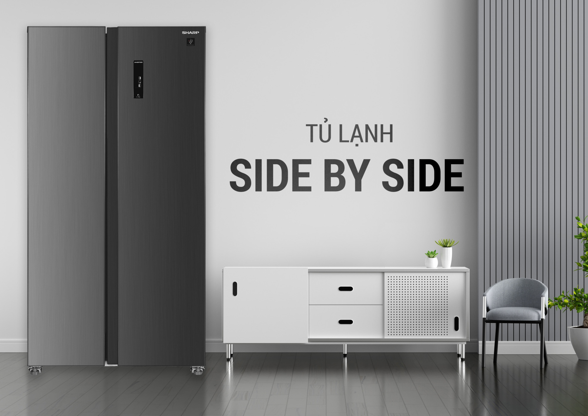 Tủ lạnh Sharp Inverter 600 lít SJ-SBXP600V-DS