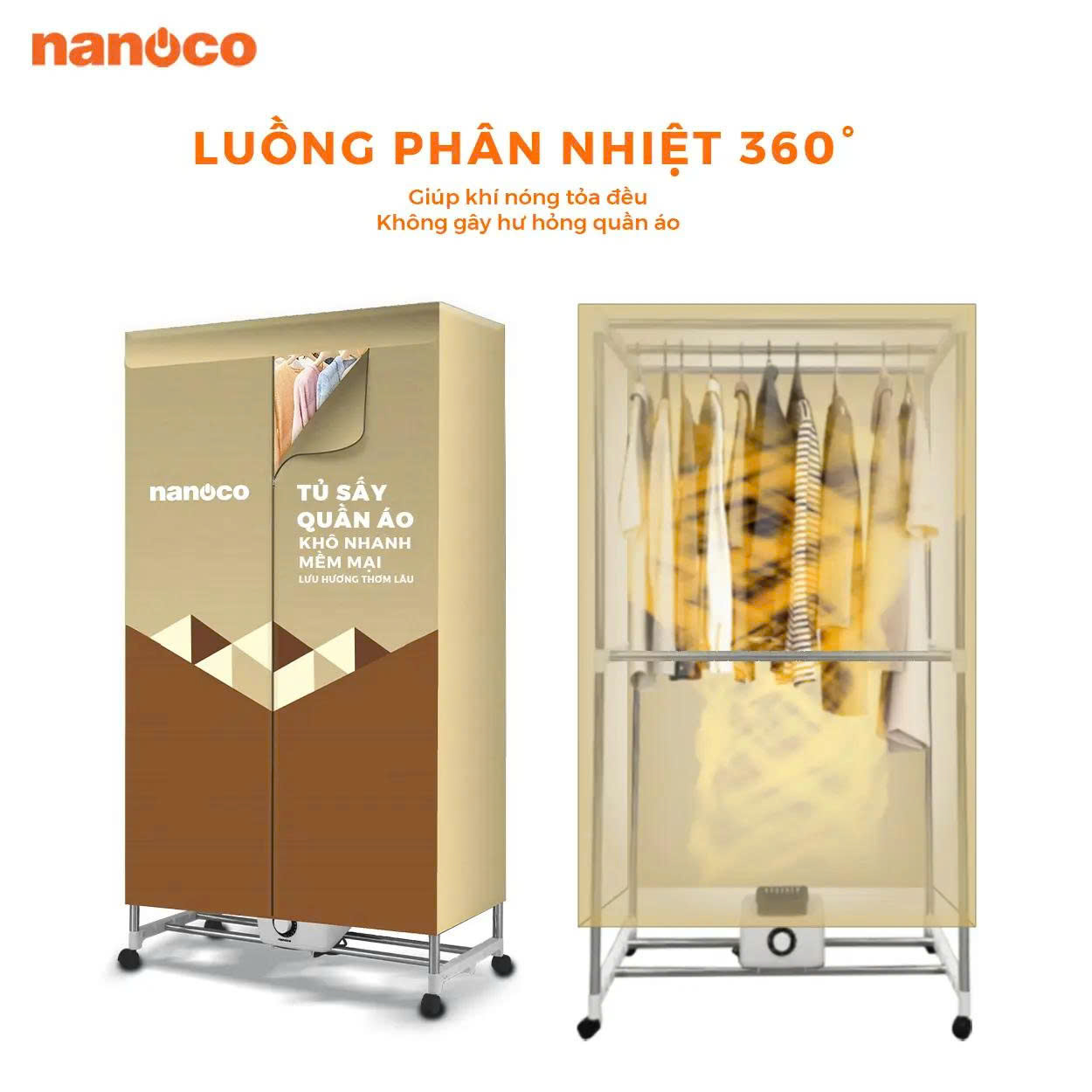 Tủ sấy quần áo Nanoco NCD2006