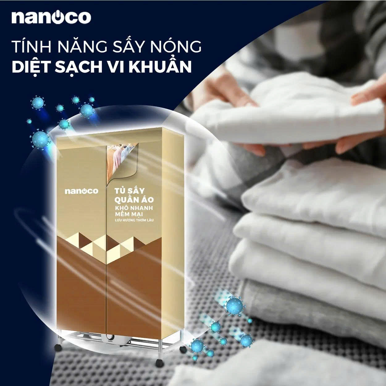 Tủ sấy quần áo Nanoco NCD2006