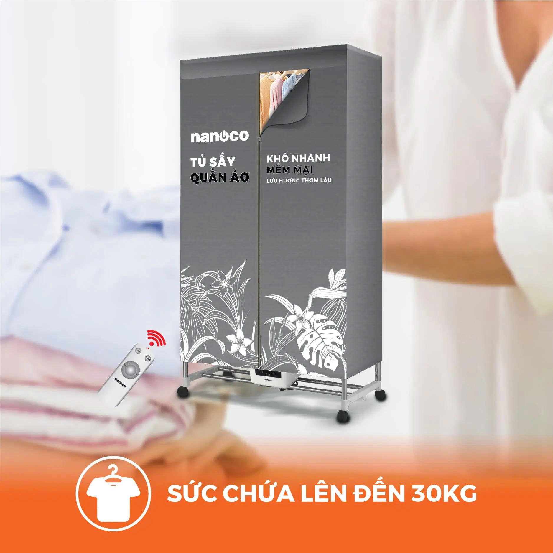 Tủ sấy quần áo Nanoco NCD2024RC