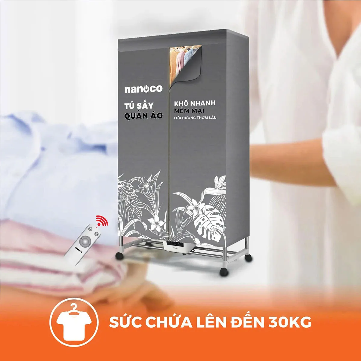 Tủ sấy quần áo Nanoco NCD2024RC
