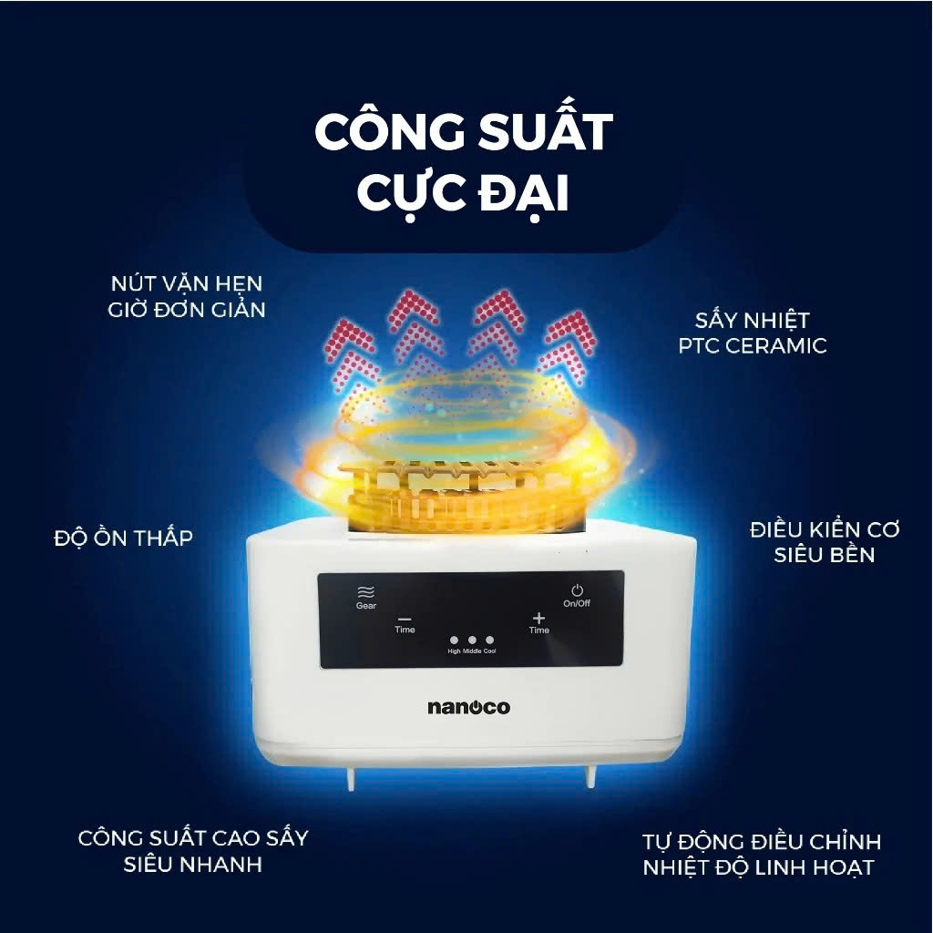 Tủ sấy quần áo Nanoco NCD2024RC