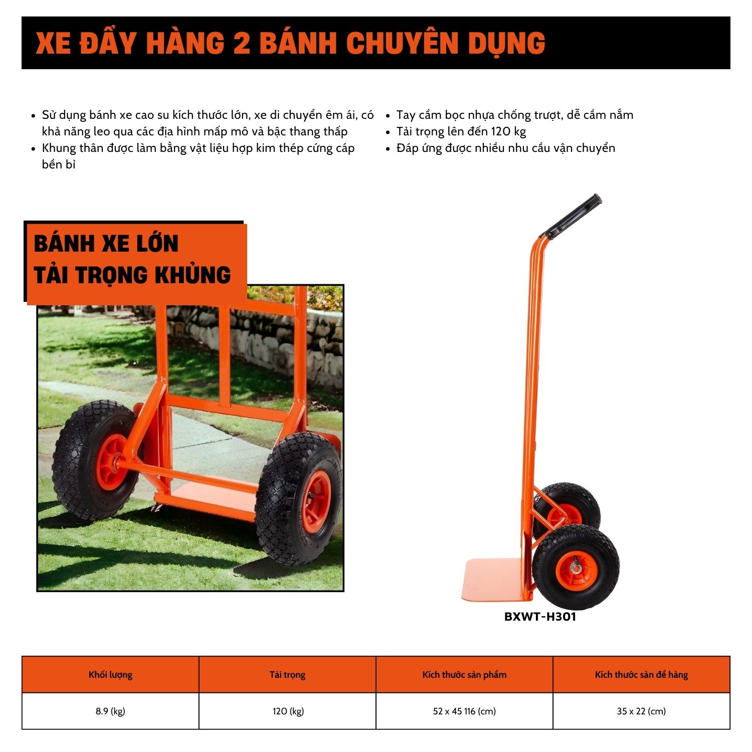 Xe đẩy hàng 2 bánh Black&Decker H301