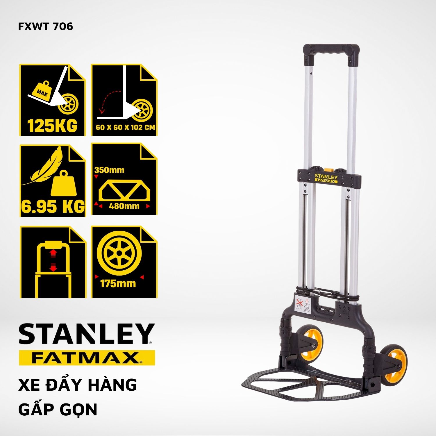 Xe đẩy hàng 2 bánh Stanley Fatmax – USA FXWT-706