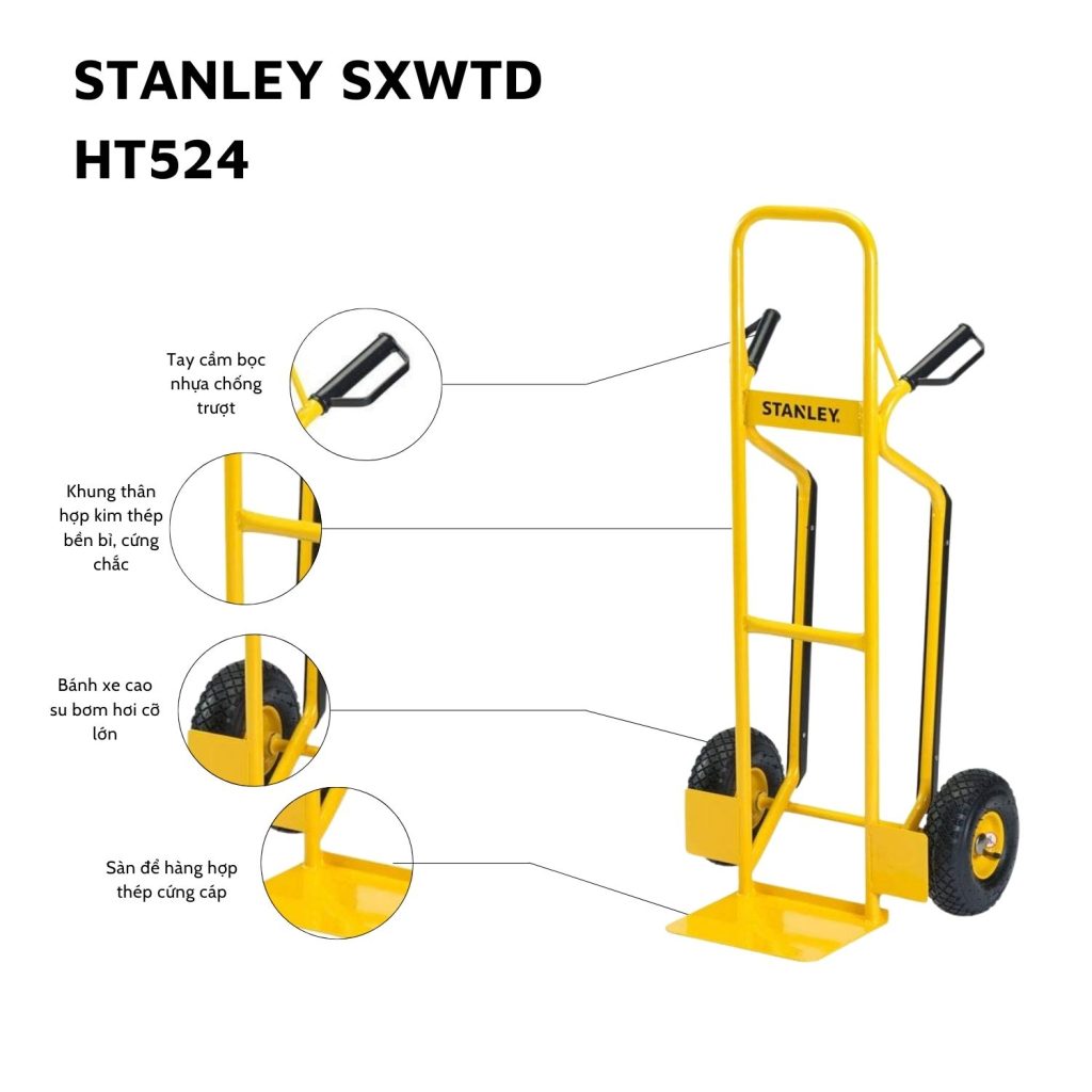 Xe đẩy hàng 2 bánh Stanley HT524