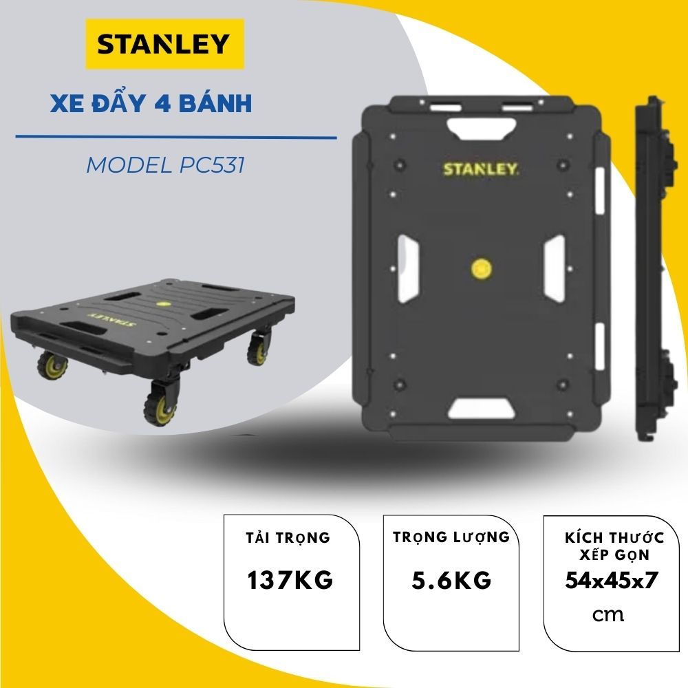 Xe đẩy hàng 4 bánh Stanley SXWTD-PC531