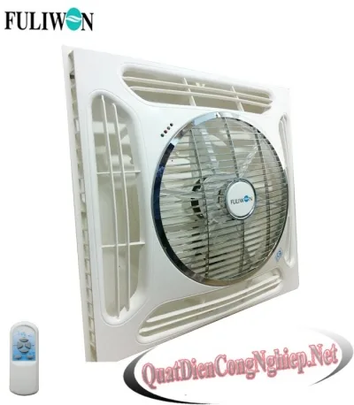 Quạt đảo dạng hộp ốp trần FU003 (viền xi mạ Inox)