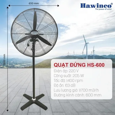 Quạt đứng công nghiệp Ha.winco HS 600