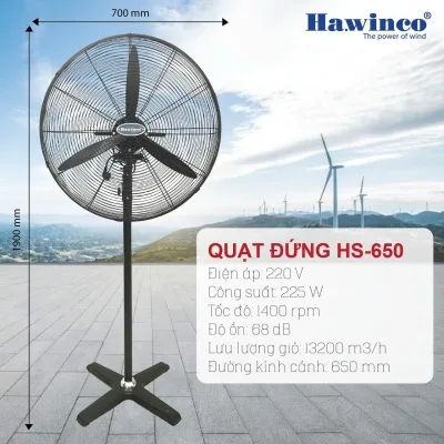 Quạt đứng công nghiệp Ha.winco HS 650