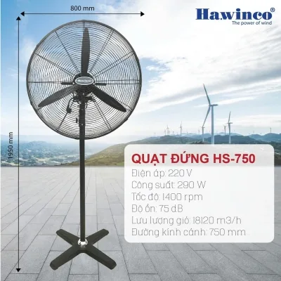 Quạt đứng công nghiệp Ha.winco HS 750